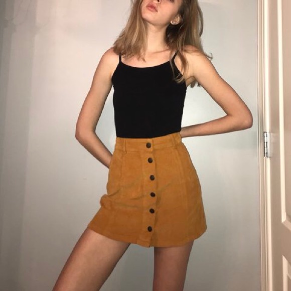 NWT AEO Button down corduroy skirt in chestnut🍁🍂 - Picture 5 of 6